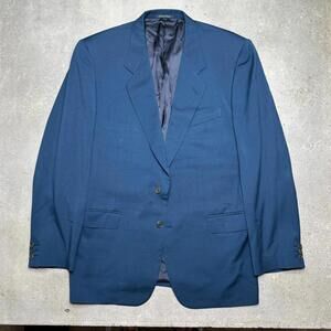 RARE Teal Ermenegildo Zegna Tasmanian Wool Blazer Jacket 44R Dark Greenish-Blue